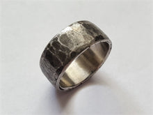 Load image into Gallery viewer, Oxidized Stainless Steel Mens Ring, Domed