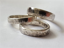 Load image into Gallery viewer, Sterling Silver Ring, Forged and Hammered