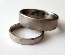 Load image into Gallery viewer, Stainless Steel Wedding Band, Faceted Texture