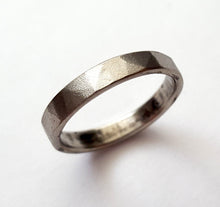 Load image into Gallery viewer, Stainless Steel Wedding Band, Faceted Texture
