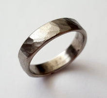 Load image into Gallery viewer, Stainless Steel Ring, Hammered Wave Texture